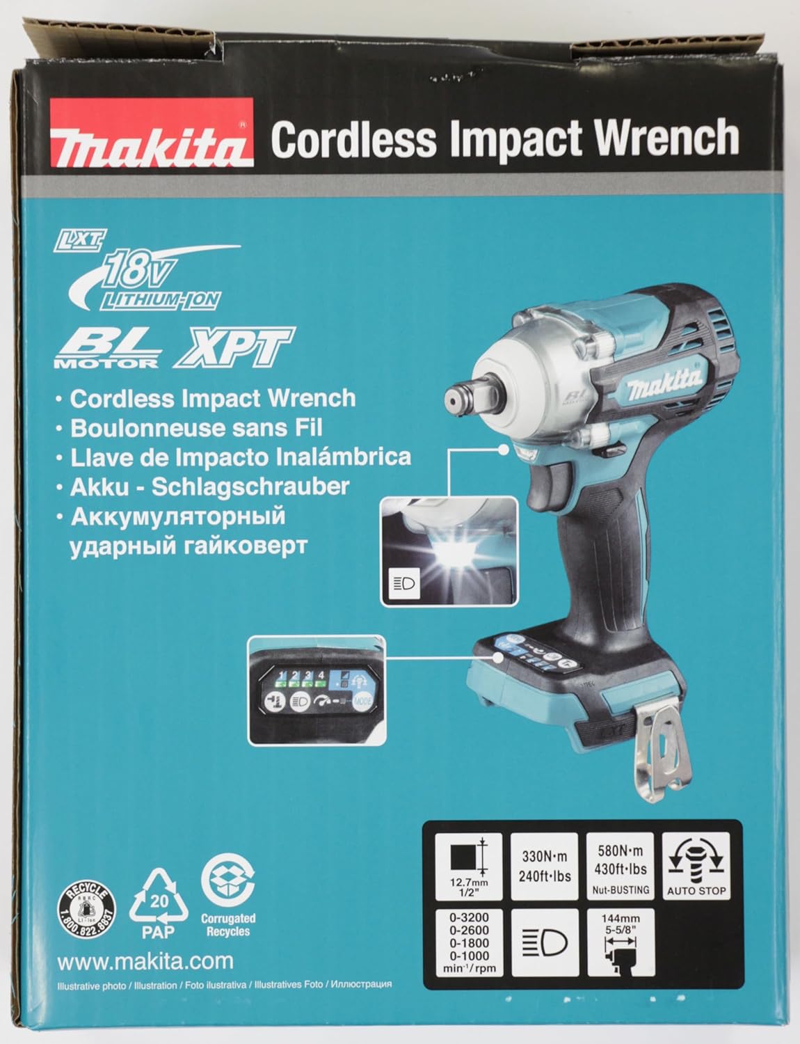 Makita DTW300Z 18V Cordless Impact Wrench – Brushless Motor, Tool Only