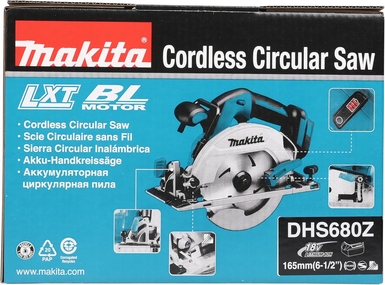 Makita DHS680Z 18V LXT Brushless Cordless Circular Saw (Body Only)
