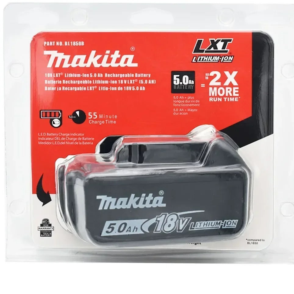 Makita 18V LXT 5.0Ah Lithium-Ion Battery Twin Pack – BL1850B (2-Pack)
