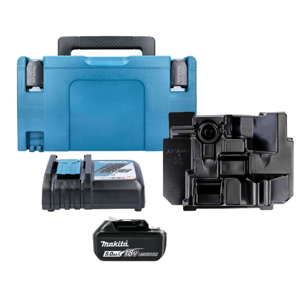 Makita 18V Power Kit – 5.0Ah Battery, Rapid Charger, Type 3 MAKPAC Case & Custom Inlay